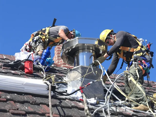 Protective chimney cap installed by Huntington Beach Chimney Sweep in Huntington Beach, CA