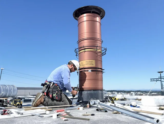 Installed chimney liner by Huntington Beach Chimney Sweep in Huntington Beach, CA