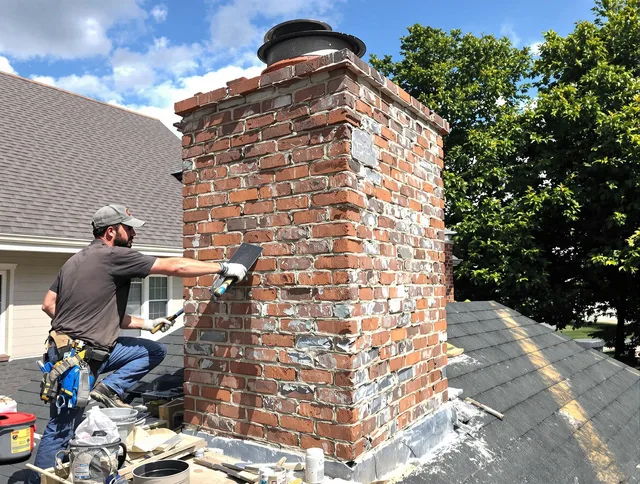 Completed chimney rebuild by Huntington Beach Chimney Sweep in Huntington Beach, CA
