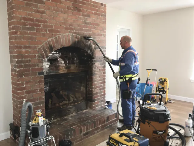 Huntington Beach Chimney Sweep expert performing detailed chimney sweep in Huntington Beach, CA