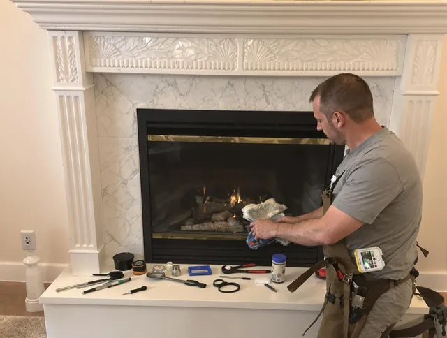 Huntington Beach Chimney Sweep performing fireplace maintenance in Huntington Beach, CA