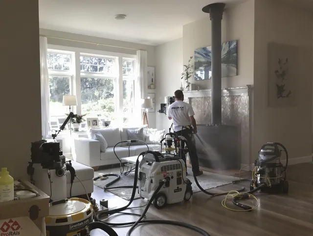 Soot removal service by Huntington Beach Chimney Sweep for a fireplace in Huntington Beach, CA